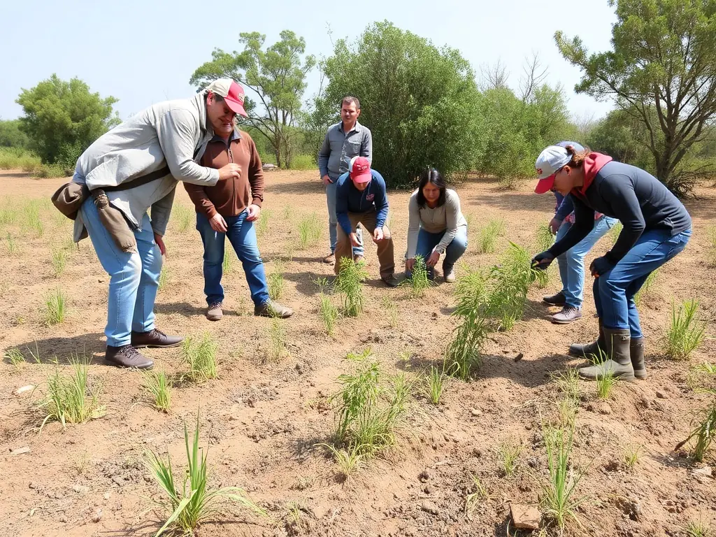 Volunteers planting trees and creating wildlife habitats in a local conservation area, showcasing the association's commitment to environmental stewardship.