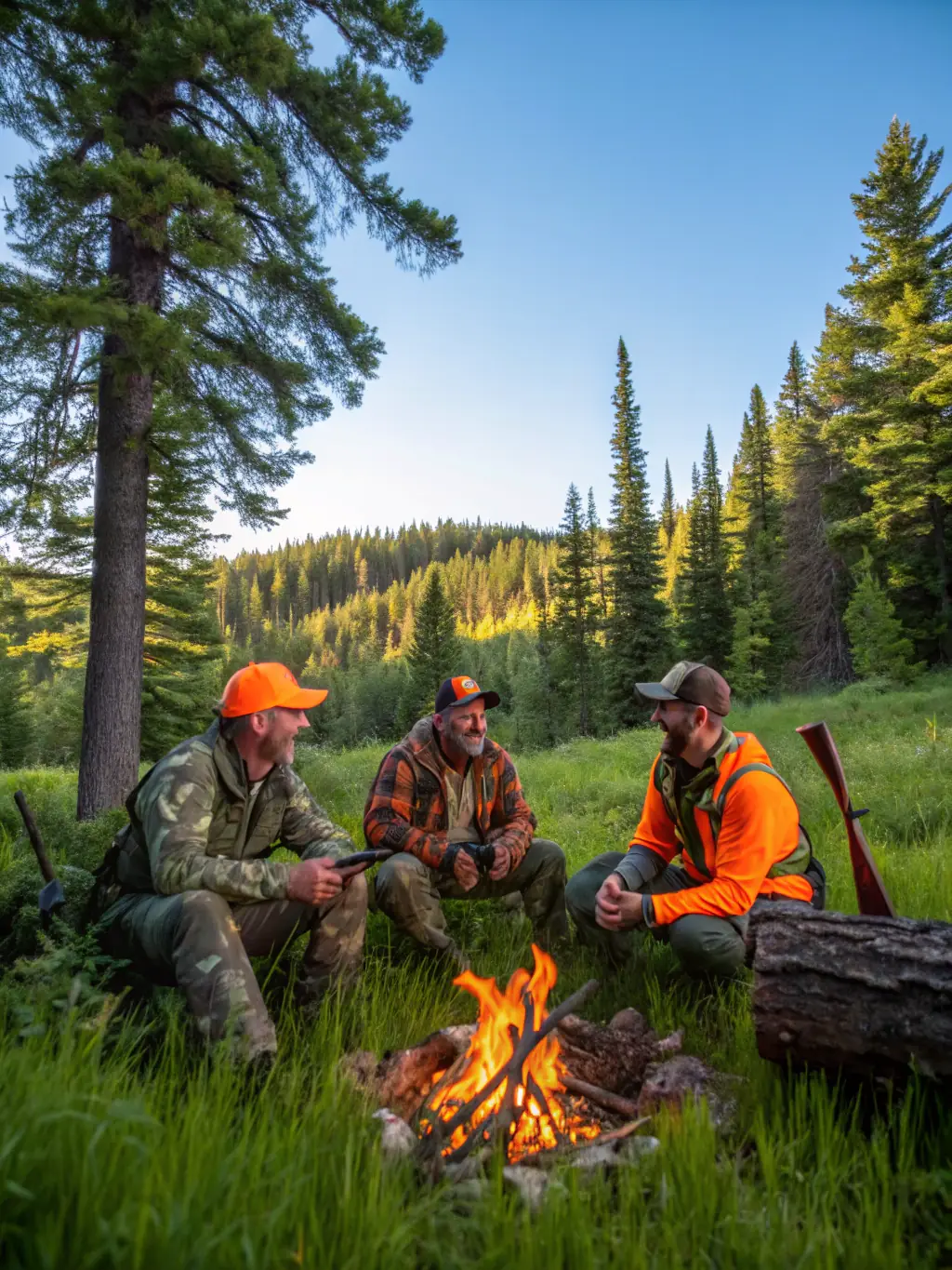 A group of hunters and community members gathered for a recreational hunting event, showcasing camaraderie and responsible hunting practices.